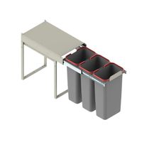 Kosz na śmieci, do szafki 30cm, 27l, miękki domyk, bez mocowania frontu