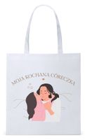 Dla Córki Córeczki Prezent Torba Eco Biała Shopper Z Nadrukiem Ze Zdjęciem