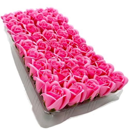 Róże mydlane flower box 50 sztuk główki z szypułką do bukietów dekoracji na Arena.pl