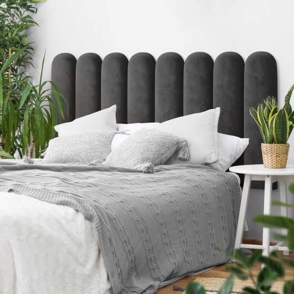 PANEL ŚCIENNY TAPICEROWANY PŁOTEK GRAFITOWY 100cm x 20cm zdjęcie 4