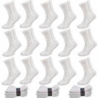 15 x Skarpety FROTTE białe MĘSKIE zimowe CIEPŁE bawełniane POLSKIE 39-42
