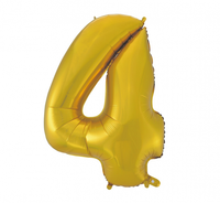 balon cyfra 4 złota  45'' 92cm |  hs-c45zm4