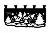 M10 Zazdrostka kuchenna firana ŚWIĄTECZNY KRAJOBRAZ Boże Narodzenie 60x35