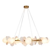 Lampa wisząca CHIC złoto biała 105 cm