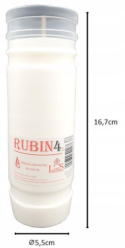 Wkłady do zniczy Parafinowe Wiosna Lato Rubin 4 + Zapalarka GRATIS na Arena.pl