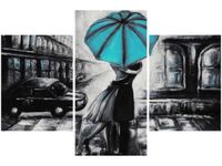 90X60CM OBRAZ ZAKOCHANI TURKUS TRZY OBRAZY