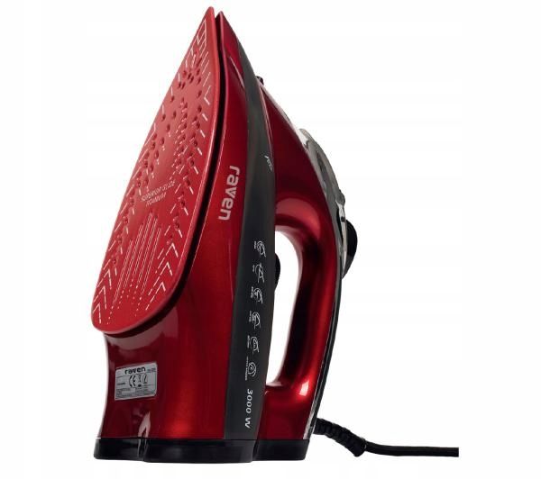 Żelazko parowe RAVEN EZ003X 3000W Blokada kapania Czerwone zdjęcie 2