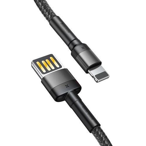 kabel lightning usb (dwustronny) baseus cafule 2,4a 1m (szaro-czarny) na Arena.pl