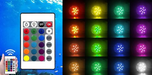 4x OŚWIETLENIE BASENU PODWODNE BASENOWE LAMPKA LED RGB Z PILOT na Arena.pl
