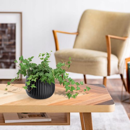 KADAX Doniczka Ceramiczna Osłonka 12cm Czarna na Arena.pl