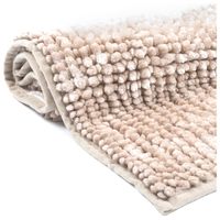 Dywanik Łazienkowy Beżowy Antypoślizgowy Miękki Puszysty Chenille 40x60cm