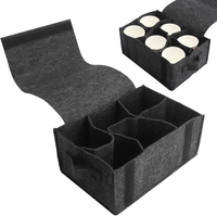 Organizer na kubki do kampera filcowy uchwyt 6 przegród