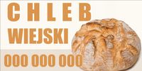 Baner plandeka 130x80 cm oczkowany CHLEB WIEJSKI