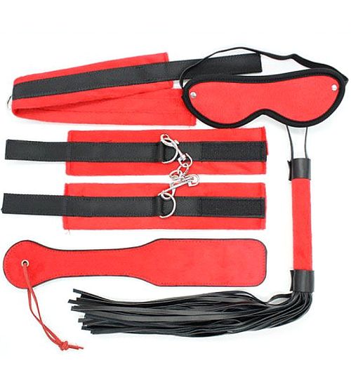 Komplet zniewolenia Bondage kit red zdjęcie 1