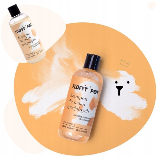 SZAMPON dla psów do zadań SPECJALNYCH FluffyPet 300ml HIPOALERGICZNY WEGAN na Arena.pl