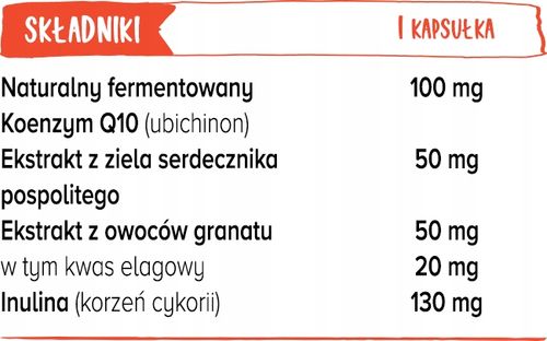 Biowen Koenzym Q10 100 mg 100 kapsułek Ubichinon 100 mg granat serdecznik na Arena.pl