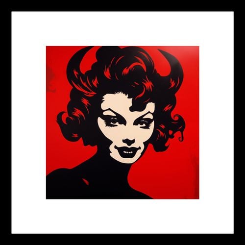 Plakat 20x20cm Czerwona Diablica na Arena.pl