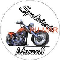 Opłatek na tort Urodziny 18 30 40  Motor Harley Davidson Yamaha Vsk Cross