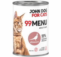 JOHN DOG 99 Menu 99% mięsa BAŻANT mokra karma dla kota w puszce puszka 400g
