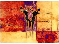 50X70CM TANIEC OBRAZ POKOJU DREWNINE