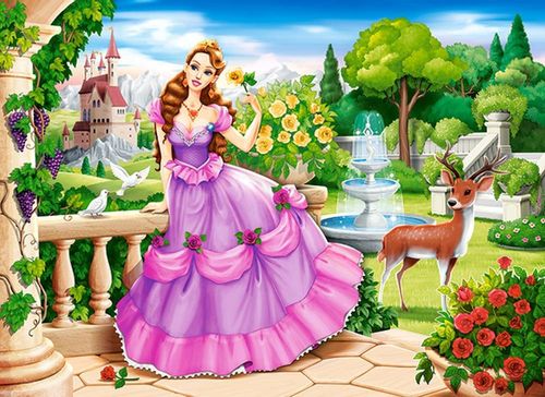 Puzzle 100 princess in garden na Arena.pl