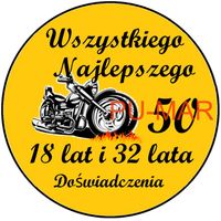 Opłatek na tort Urodziny 18 30 40  Motor Harley Davidson Yamaha Vsk Cross