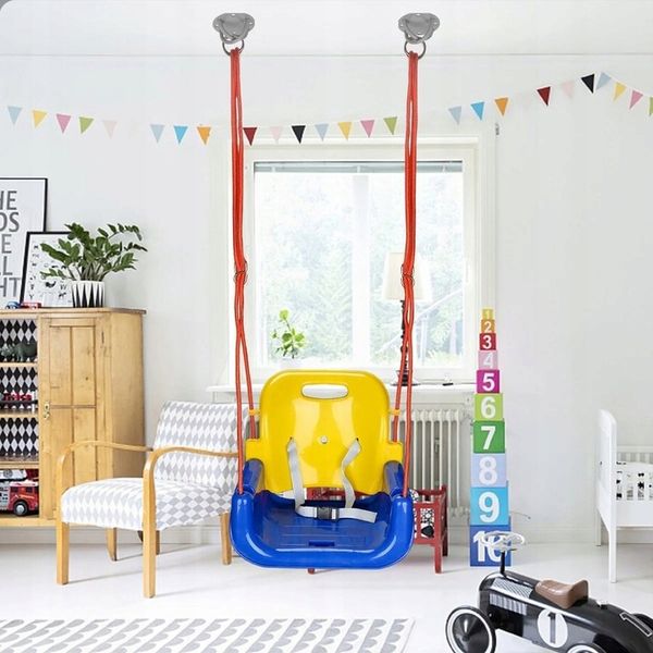 Huśtawka Ogrodowa Modułowa domowa dla Dzieci 3w1 Mocna na Linach Bezpieczna zdjęcie 5