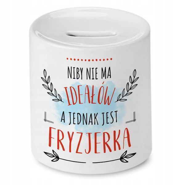 Skarbonka Dla Fryzjerki Idealny Imieniny Prezent Z Nadrukiem Ze Zdjęciem zdjęcie 1