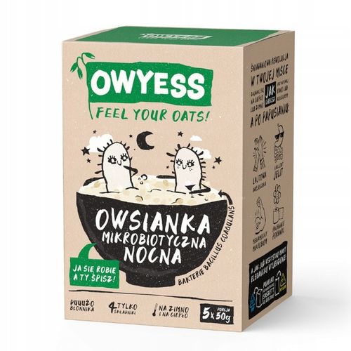 Zestaw: 4 x OWYESS (5 x 50 g) Mikrobiotyczna Owsianka Nocna na Arena.pl