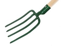 widły 4 zębne 20cm z trzonkiem drewnianym 90 cm i rączką metalową dy