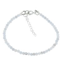 Bransoletka - fasetowany Chalcedon i srebro