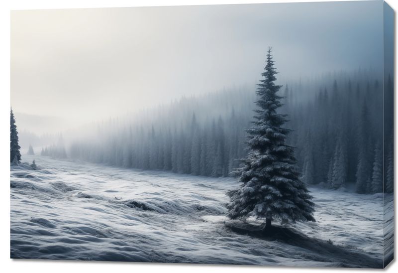 Obraz 100x70cm Samotna Choinka zdjęcie 1