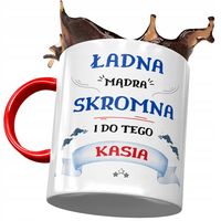 Kubek Czerwony Dla Kasi Katarzyny Żony Na Prezent Z Nadrukiem Ze Zdjęciem