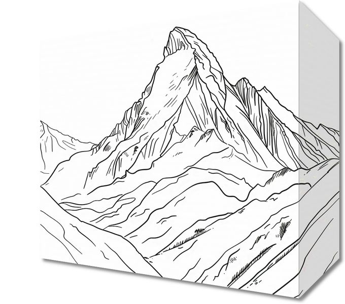 Obraz 20x20cm Górski Szkic zdjęcie 1