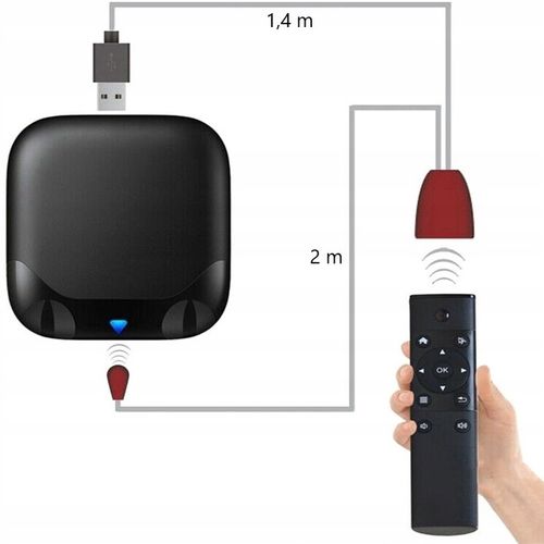 PRZEDŁUŻACZ PILOTA do zabudowy dekodera kabel przewodowy PODCZERWIEŃ IR na Arena.pl