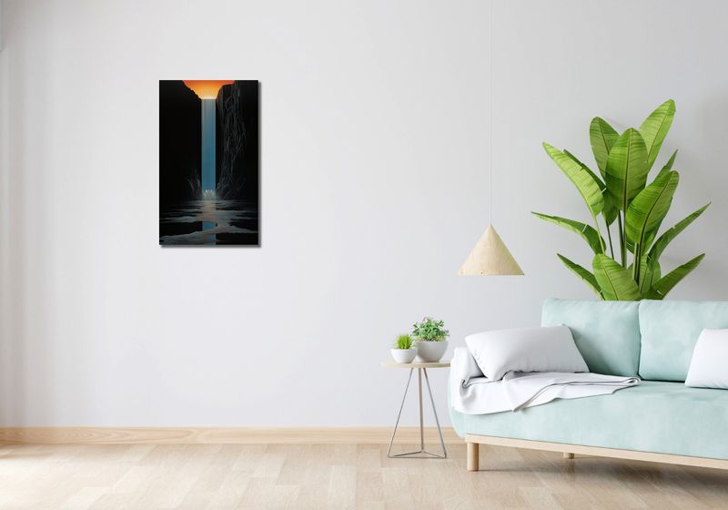 Obraz 40x70cm Wodospad Światła zdjęcie 2