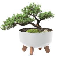 Donica okrągła matowa misa biała 23,5 cm wysokość 15,5 cm