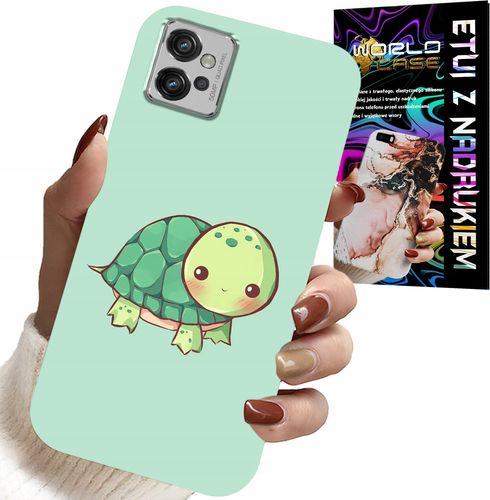 ETUI DO MOTOROLA G32 - SŁODKIE ŻÓŁWKI WZORY DLA DZIECI + FOLIA na Arena.pl