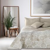 Narzuta z mikrofibry pikowana ALHAMBRA 200x220 beżowa DecoKing