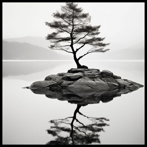 Plakat 60x60cm Samotne Drzewo na Arena.pl