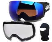 GOGLE ARCTICA G-105D + BIAŁA SZYBA WYMIENNA DO JAZDY NOCNEJ NOCĄ KOMINIARKA