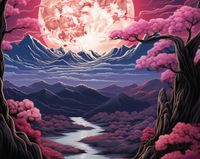 Plakat 50x40cm Różowa Kraina Marzeń