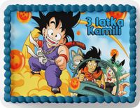 PROSTOKĄTNY OPŁATEK NA TORT A4 20x29CM - DRAGON BALL + IMIĘ