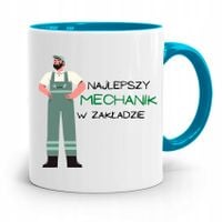 Kubek Błękitny Mechanika Najlepszy Mechanik Z Nadrukiem Ze Zdjęciem