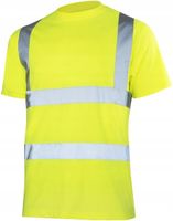 Przewiewna koszulka robocza ODBLASKOWA OSTRZEGAWCZA męska żółta