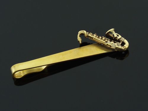 Spinka do krawata z mosiądzu saksofon trąbka na Arena.pl