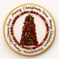 CIASTKO LUKROWANE RED TREE NO1 BOŻE NARODZENIE ROZ.L KOŁO RĘCZNIE ROBIONE