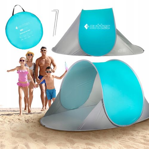 NAMIOT PLAŻOWY SAMOROZKŁADAJĄCY PARAWAN ZAMYKANY SZYBKI POP UP UV50 OUTTEC na Arena.pl