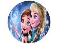 Opłatek na tort Kraina Lodu