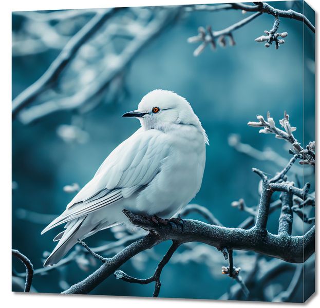 Obraz 70x70cm Perłowy Ptak zdjęcie 1